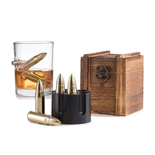 Gold Bullet Whisky Stones Gift Set - Whisky & Wine Decanters Australia