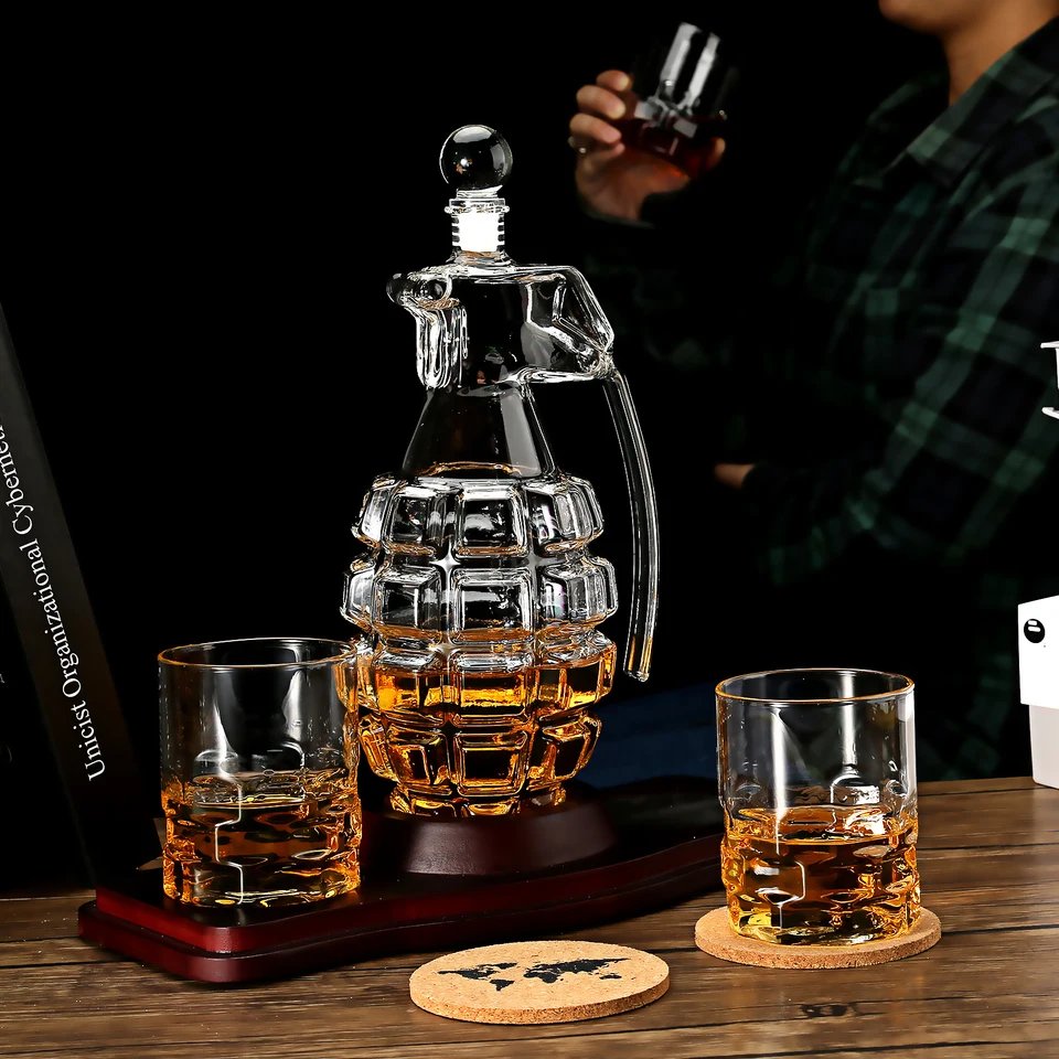 Grenade whisky set - Whisky & Wine Decanters Australia