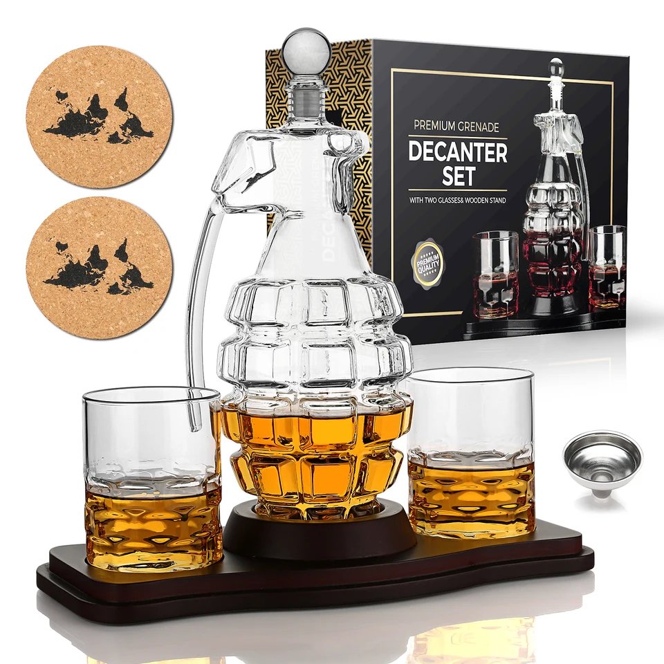 Grenade whisky set - Whisky & Wine Decanters Australia